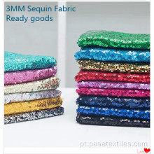 Wholesale tecido de sequina de malha de tecido de lantejoulas 3mm tecido para vestido